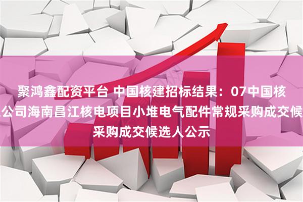 聚鸿鑫配资平台 中国核建招标结果：07中国核建中核五公司海南昌江核电项目小堆电气配件常规采购成交候选人公示